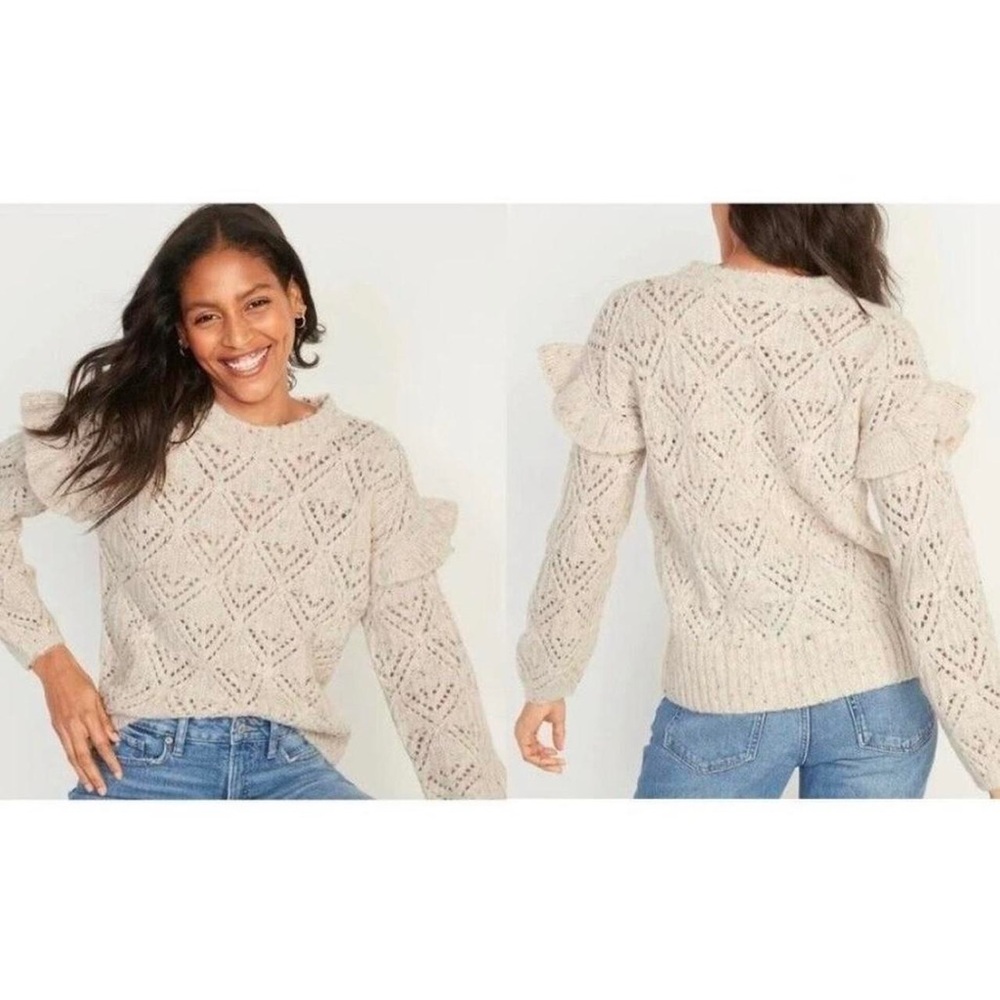 Old Navy ruffle sweater Size XS